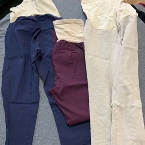 3 pairs of ankle maternity dress pants sold as set or can sell individually